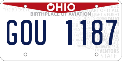 OH license plate GOU1187