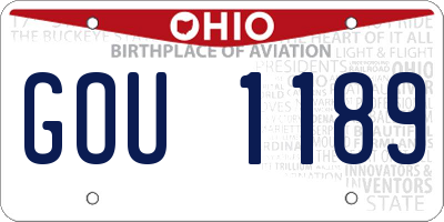 OH license plate GOU1189