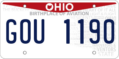 OH license plate GOU1190