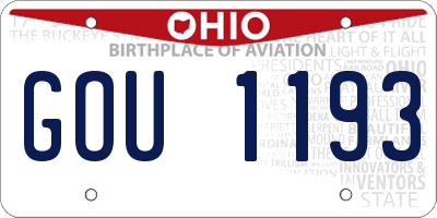 OH license plate GOU1193