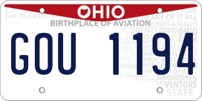 OH license plate GOU1194
