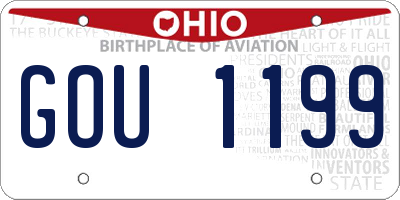 OH license plate GOU1199
