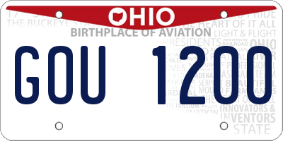 OH license plate GOU1200