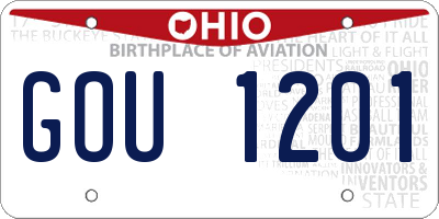 OH license plate GOU1201
