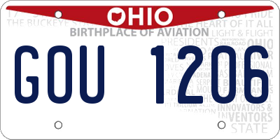 OH license plate GOU1206