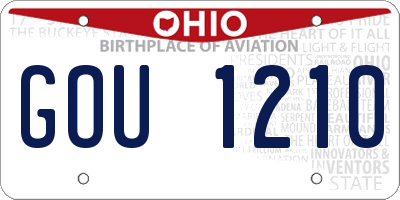 OH license plate GOU1210