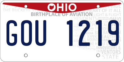 OH license plate GOU1219
