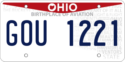 OH license plate GOU1221