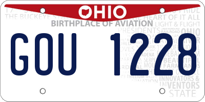 OH license plate GOU1228