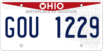 OH license plate GOU1229