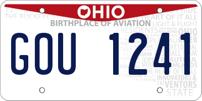 OH license plate GOU1241