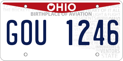 OH license plate GOU1246