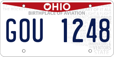 OH license plate GOU1248