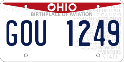 OH license plate GOU1249