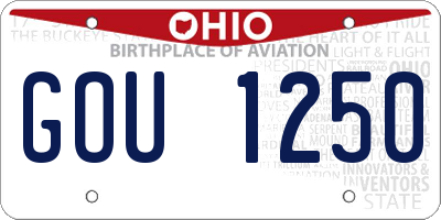 OH license plate GOU1250