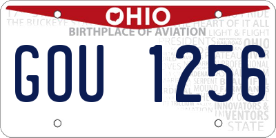 OH license plate GOU1256