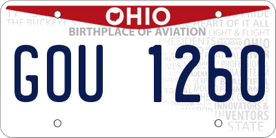 OH license plate GOU1260
