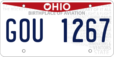 OH license plate GOU1267