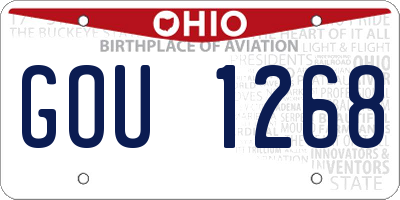OH license plate GOU1268