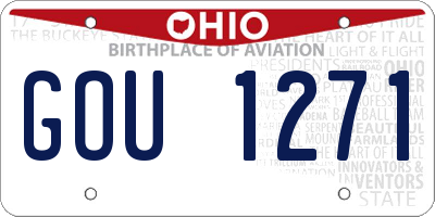 OH license plate GOU1271