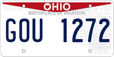OH license plate GOU1272
