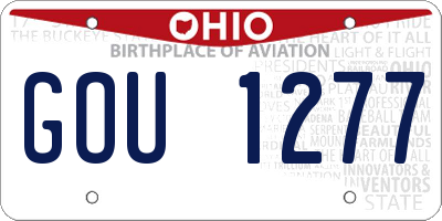 OH license plate GOU1277
