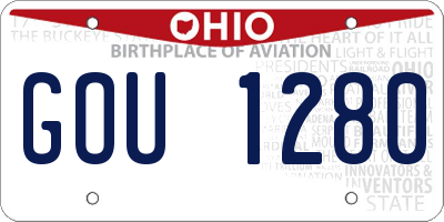 OH license plate GOU1280