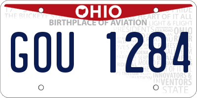 OH license plate GOU1284