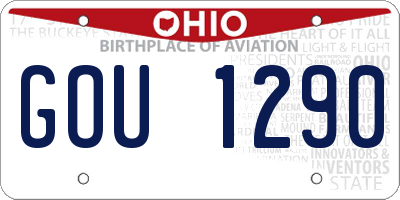 OH license plate GOU1290