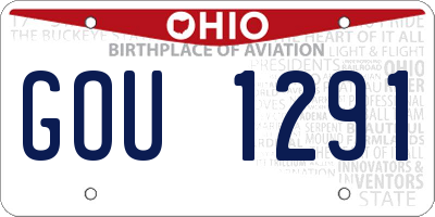 OH license plate GOU1291