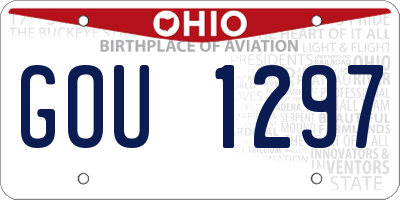 OH license plate GOU1297