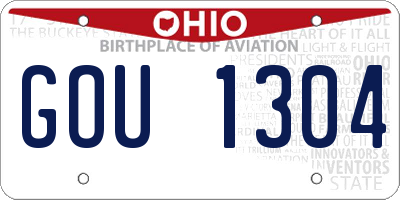 OH license plate GOU1304