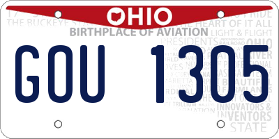 OH license plate GOU1305
