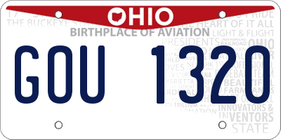 OH license plate GOU1320