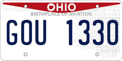 OH license plate GOU1330