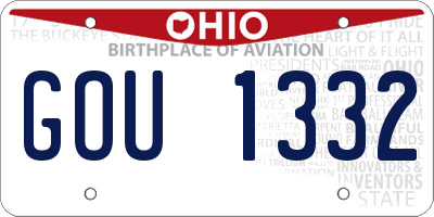OH license plate GOU1332