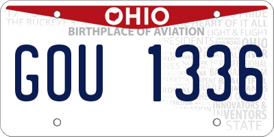 OH license plate GOU1336