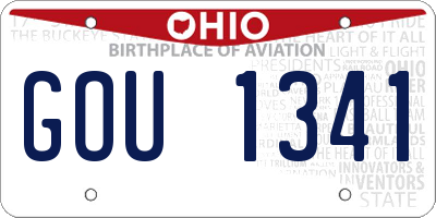 OH license plate GOU1341
