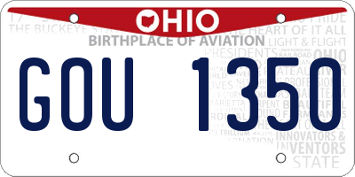 OH license plate GOU1350