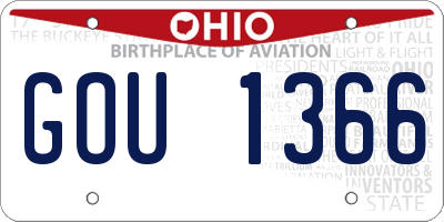 OH license plate GOU1366
