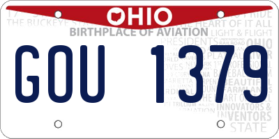 OH license plate GOU1379