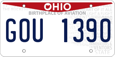 OH license plate GOU1390