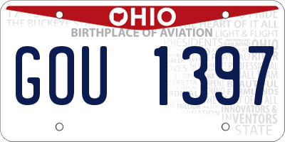 OH license plate GOU1397