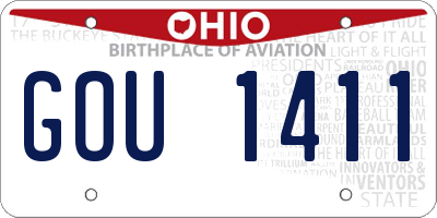 OH license plate GOU1411