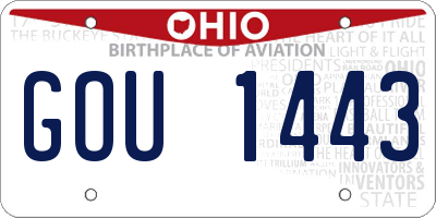 OH license plate GOU1443