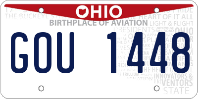 OH license plate GOU1448