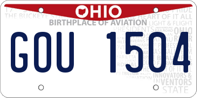 OH license plate GOU1504