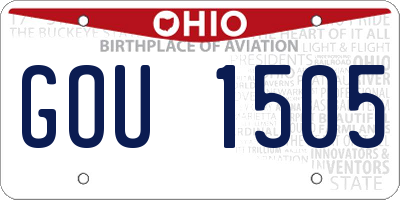 OH license plate GOU1505