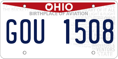 OH license plate GOU1508