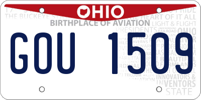 OH license plate GOU1509